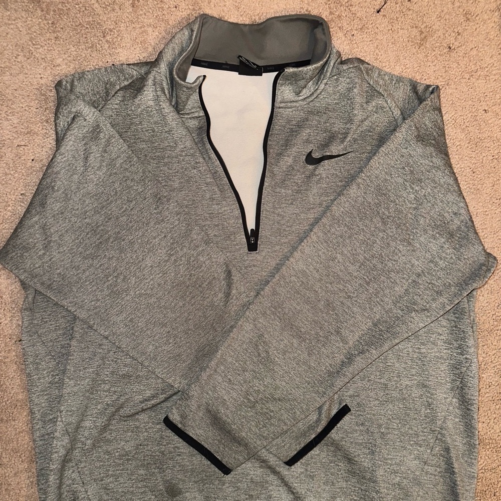 NIKE Grey Quarter Zip XL